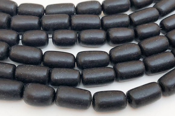 Buri Nut Beads Oval black 16