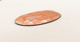 Oval Shell Pendant, Inlaid Pendant, Large Shell Pendant Abalone Mosaic 34x54mm oval peach
