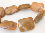 Faceted Rectangle Stone Beads