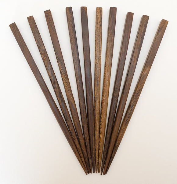 Natural wood hair sticks 7 in. Robles wood 10 pcs.