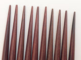 Brown Wood Hair Sticks 7 inch long  10 pcs. per pkg.