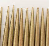 Hair sticks blanks small 4 1/2 inch round wood gold 10 pcs.
