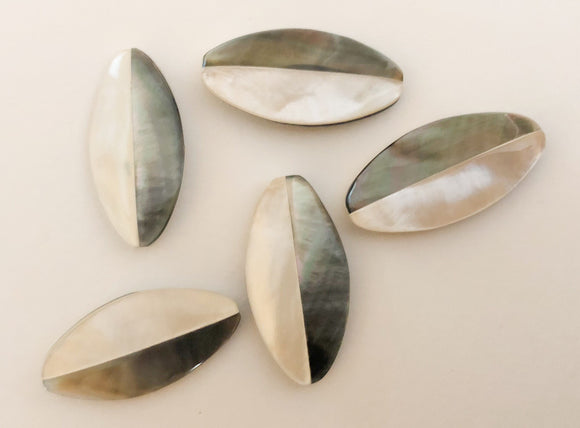 Mother of Pearl Shell Oval Focal Beads