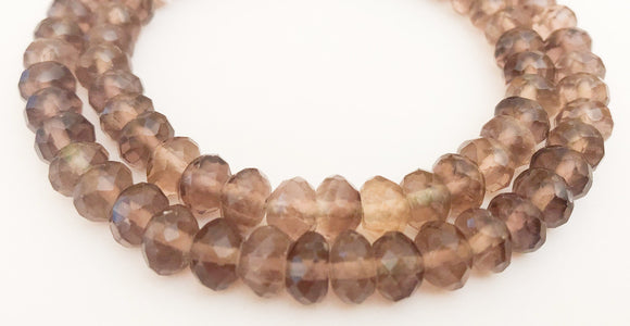 Rondelle Gemstone Bead, Fluorite Beads, Gemstone Beads Strand, Beautiful Beads, Gemstone Strand, Natural Stone Beads, 7+mm Faceted Rondelle