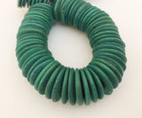 20mm Coconut Wood Discs, Coco Rondelle Saucer Green, Coconut Shell, Natural Wood Beads-30pc