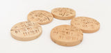 12 round wood buttons 1 inch