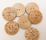 12 round wood buttons 1 inch