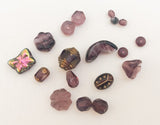 Czech Glass Bead Lot Purple 20grams