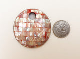 Shell Pendant, round shell pendant, 50mm Pendant