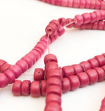 Coconut Beads 4/5mm Rondelle Pukalet Tea Rose