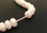 Pink Calcite Beads, Rondelle Gemstone Beads, Natural Pink Beads