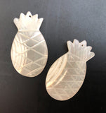 Vintage Charm Pendant Mother of Pearl Carved Shell~2 pc