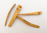 Yellow Coco sticks, Coconut Shell Sticks Tusks, Wood Stick Beads, Mustard-30pc