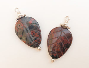 Stone Leaf Dangle Charm