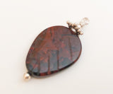 Stone Leaf Dangle Charm