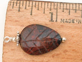 Stone Leaf Dangle Charm