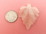 Pink Calcite Leaf Pendant Bead