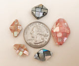 5pc Shell Diamond Shape Beads