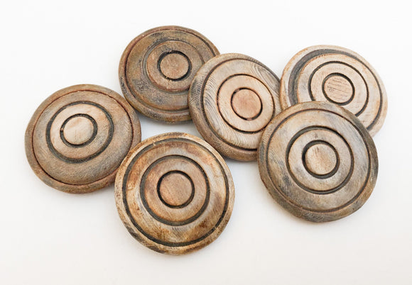 Carved Horn Buttons 32mm