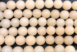 Buri Nut Beads Round Natural 7mm  16" strand
