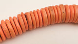 15mm Coconut wood discs, coco rondelle yellow-orange, coconut shell, natural wood beads-30pc