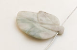 Light Green Stone Leaf Pendant Bead
