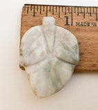Light Green Stone Leaf Pendant Bead