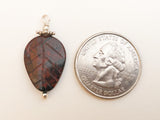 Stone Leaf Dangle Charm