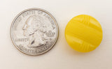 Bright Yellow 3/4&quot; vintage glass button lot-6pc