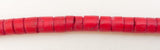 5mm Coconut Heishi, Coco Heishi, Natural Wood Beads, Coconut Shell Heishi  Red 24" strand