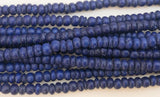 Coco Pukalet Rondelle Spacer Beads 3/4mm blue-16" strand
