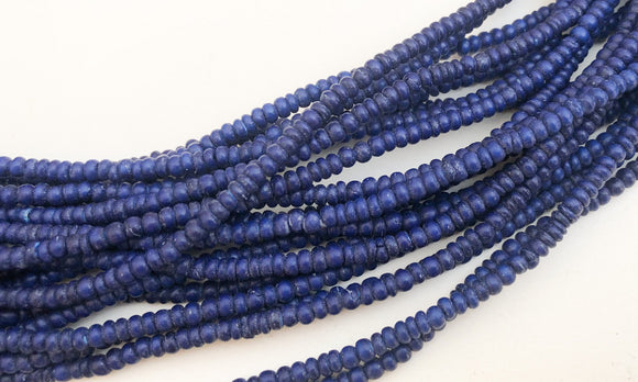 Coco Pukalet Rondelle Spacer Beads 3/4mm blue-16