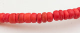 Wood Coconut Rondelle Beads 5mm Tangerine Orange