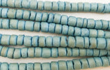 Coconut Beads Pukalet Rondelle 5mm Turquoise