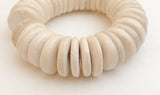 15mm Coconut wood discs, coco rondelle cream, coconut shell, natural wood beads-30pc