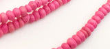 Small 2-3mm Coconut Beads, Natural Wood Beads, Coco Pukalet Pink 16" strand