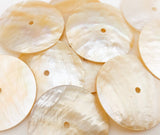 Large Shell Buttons, Mother of Pearl Sew Thru 10pc