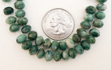 Green Gemstone  Beads 8mm Faceted Abacus Rondelle- 8" strand