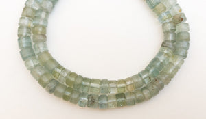 Green Stone, Apatite Rondelle, 6mm Rondelle spacer Gemstone 8” strand