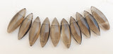 Smoky Quartz Topaz Side Drilled Oval Beads, Focal Beads, Gemstone Oval-10pc