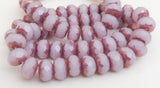 6mm Rondelle Czech Glass Beads Faceted Picasso-25pc