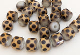 Destash glass beads dotted-25pc