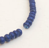 Coco Pukalet Rondelle Spacer Beads 3/4mm blue-16" strand