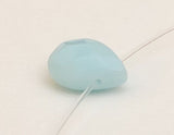 Baby Blue Chalcedony Faceted Teardrop 2 Pc