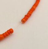 3mm Wood Beads, Coconut Beads Orange