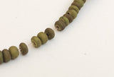 Small 2-3mm Coconut Beads, Rondelle Spacer, Natural Wood Beads, Coco Pukalet Khaki 16” strand