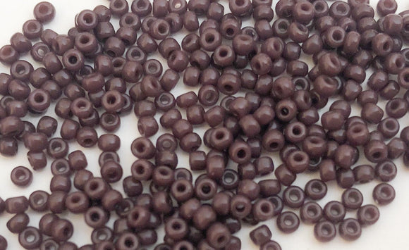 Japanese Seed Beads 11/0 Opaque Plum Destash 30 grams