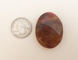 Red Jasper Faceted Oval, Large Bead Focal
