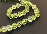 Peridot Flat Round Beads 4mm-14" strand