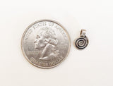 Vintage Sterling Silver Spiral Charm, Bali Sterling Silver Small Pendant Charm